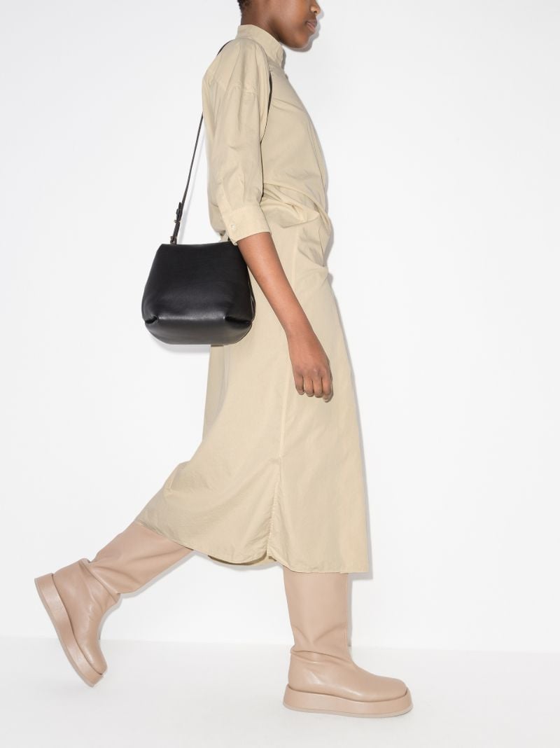 Twisted Cotton Poplin Midi Dress
