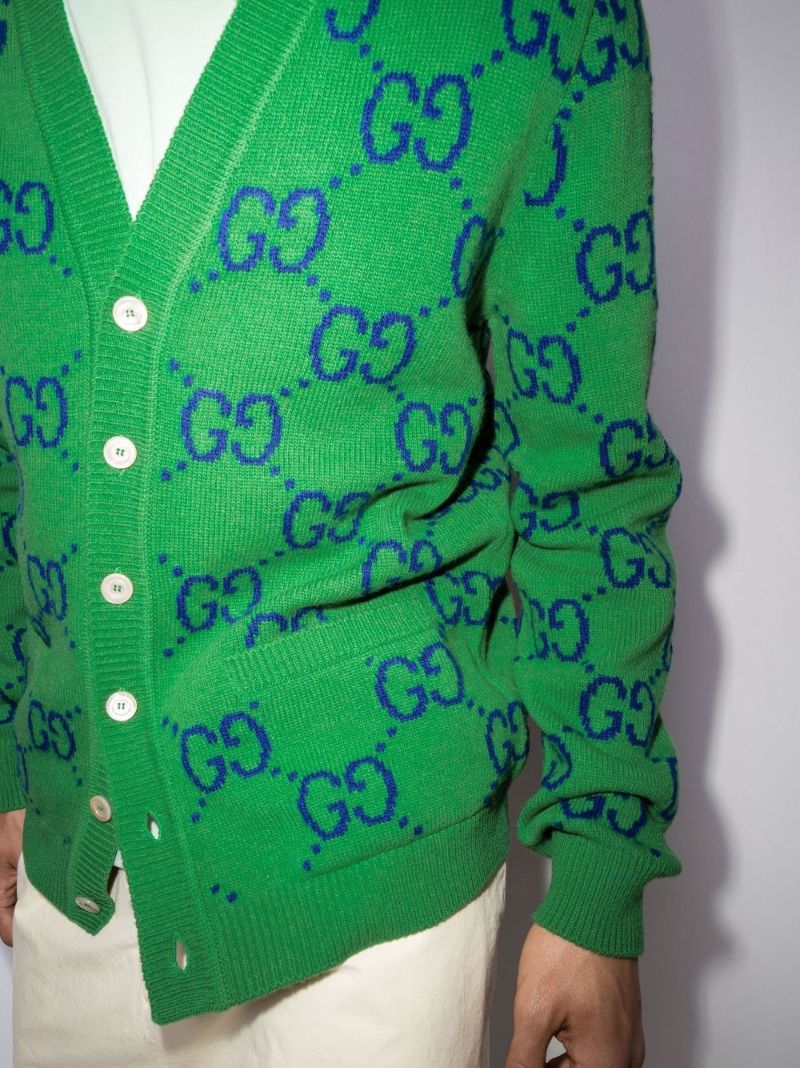Gg Intarsia Wool Cardigan