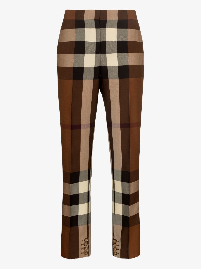 House Check Wool Trousers