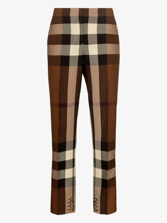 House Check Wool Trousers