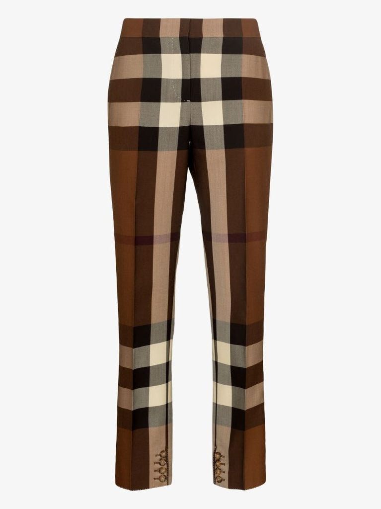 House Check Wool Trousers