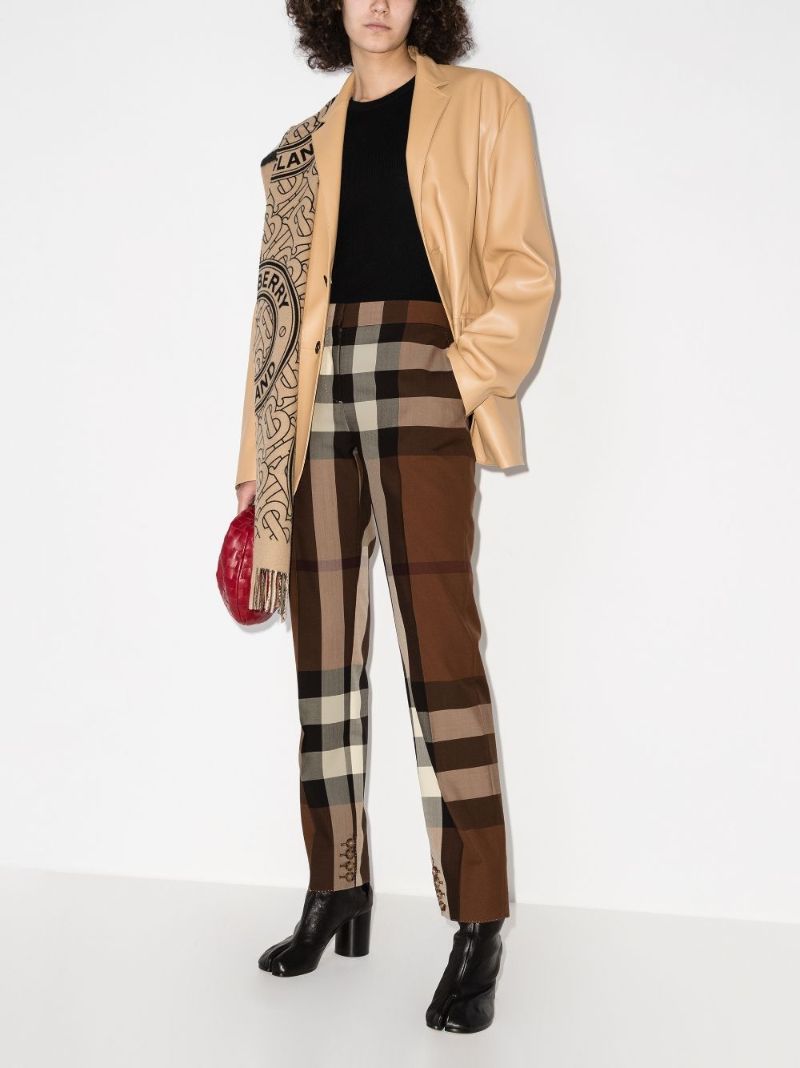 House Check Wool Trousers