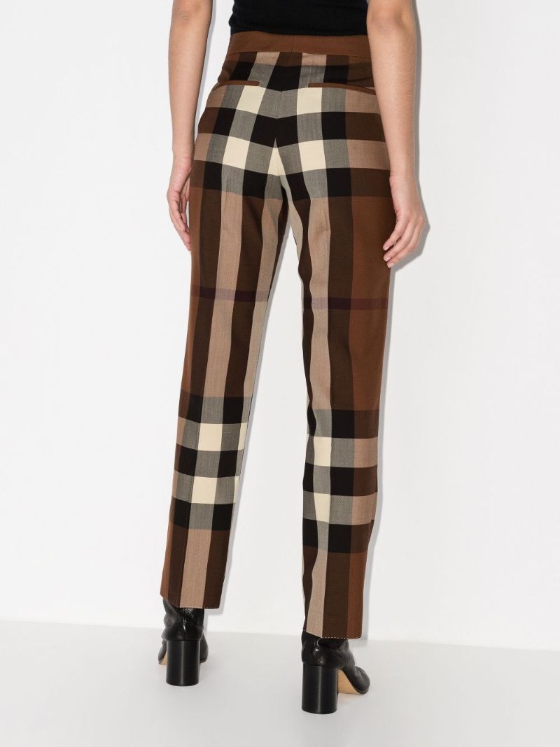 House Check Wool Trousers