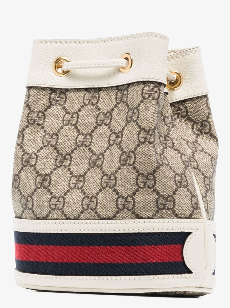 Neutral Ophidia Mini Gg Supreme Bucket Bag
