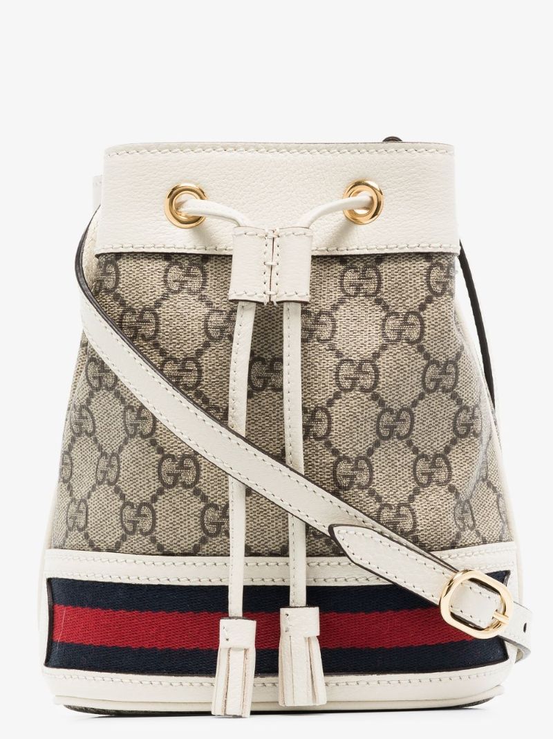 Neutral Ophidia Mini Gg Supreme Bucket Bag
