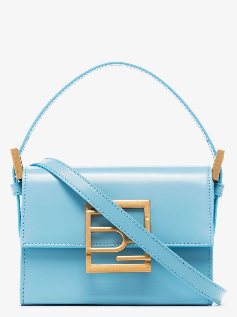 Blue Fran Mini Leather Shoulder Bag