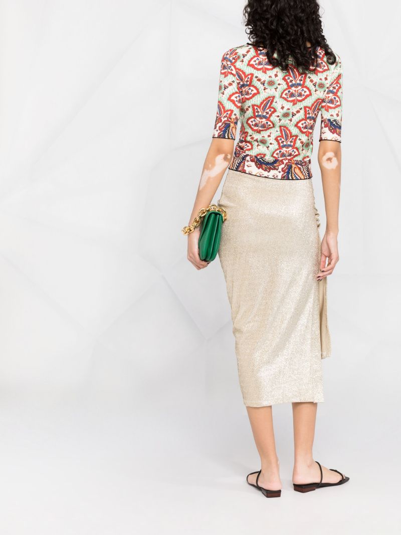 Gold Draped Lurex Skirt