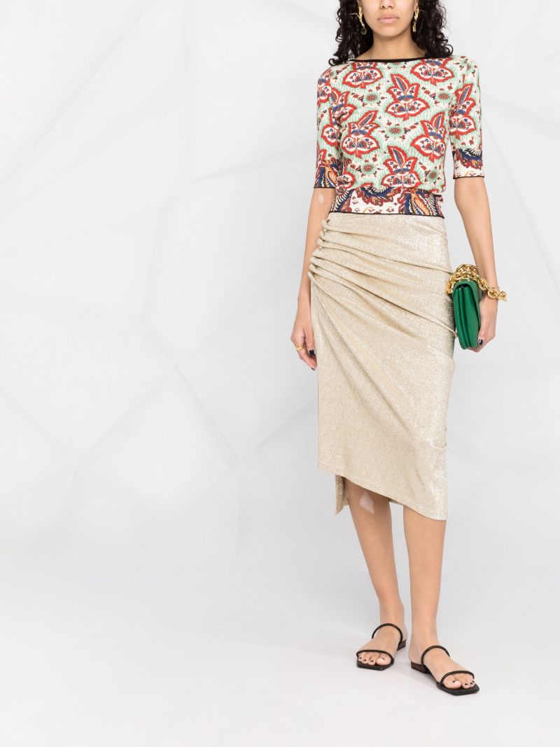Gold Draped Lurex Skirt