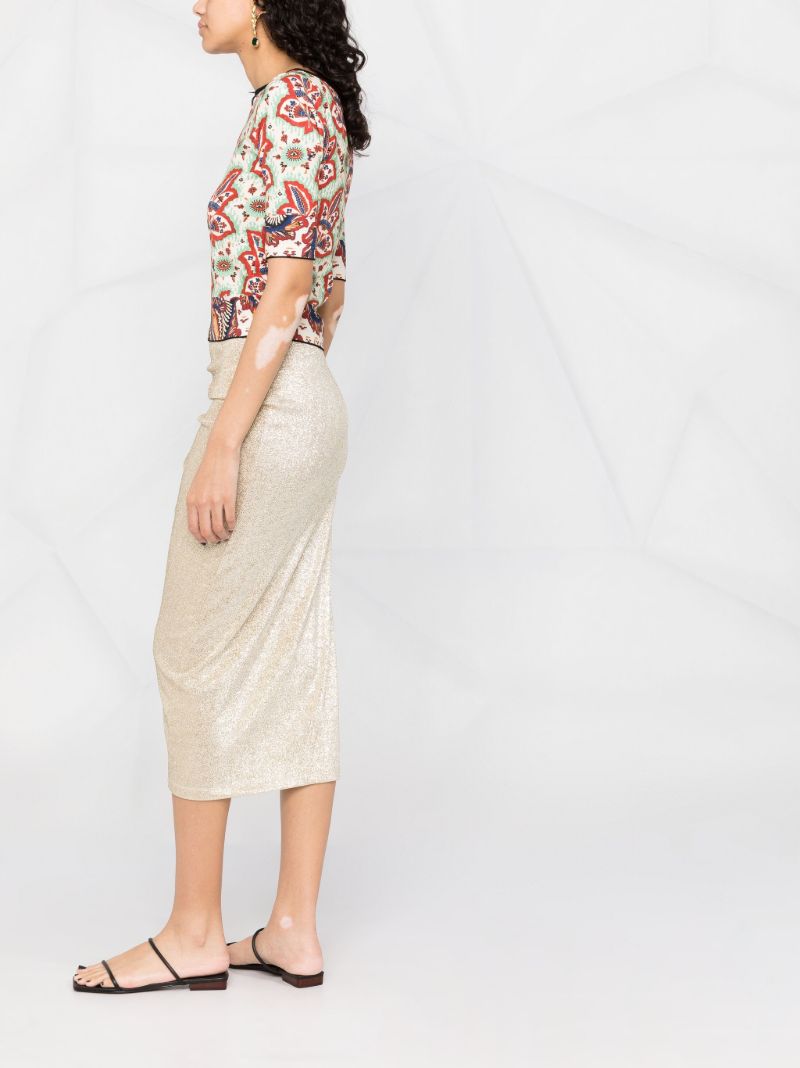 Gold Draped Lurex Skirt