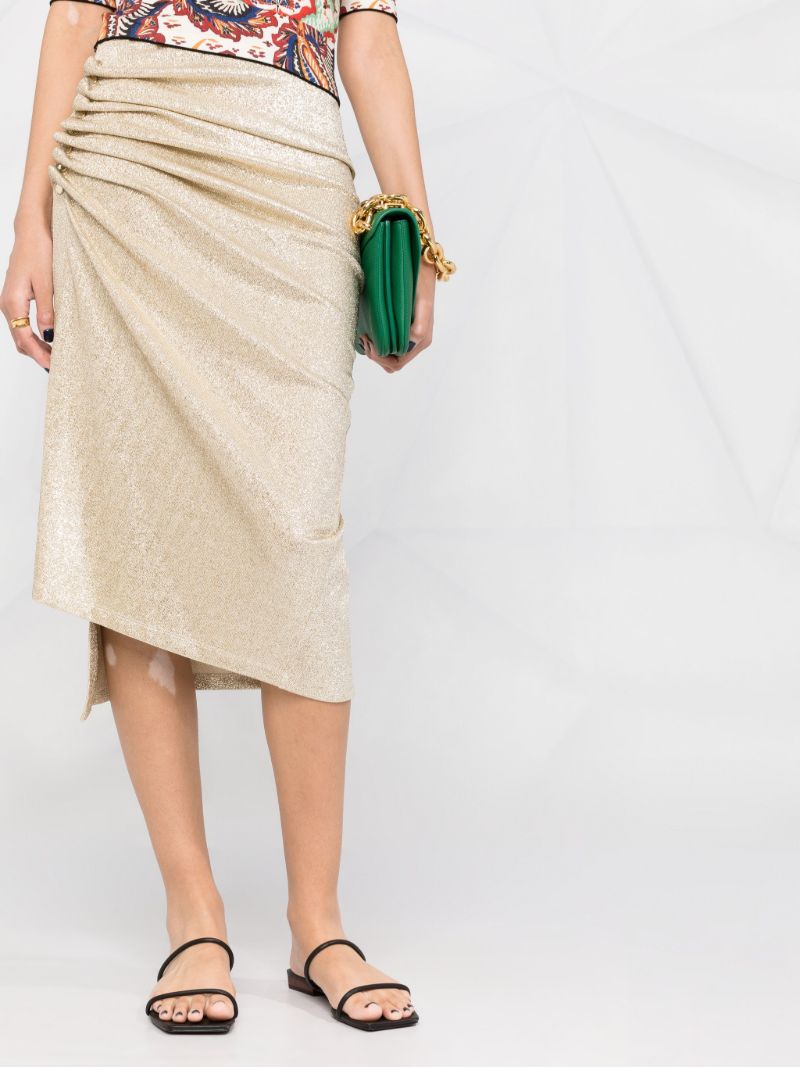 Gold Draped Lurex Skirt