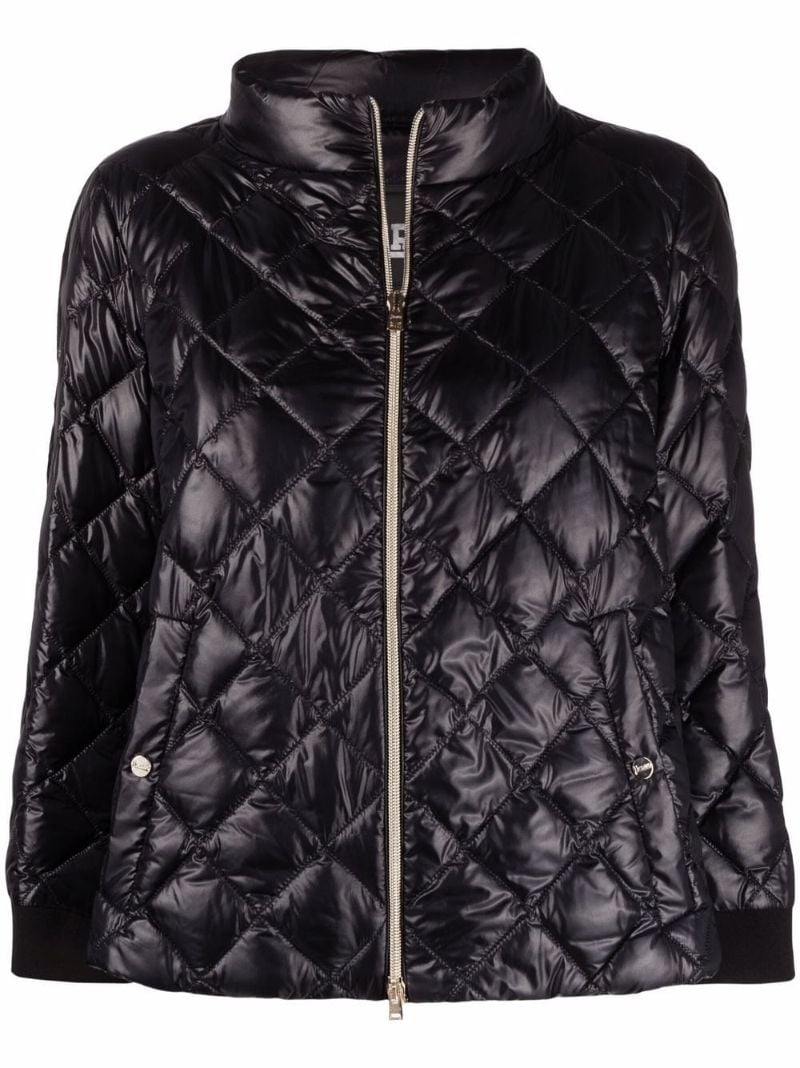Black Ultralight Diamond-quilted Jacket