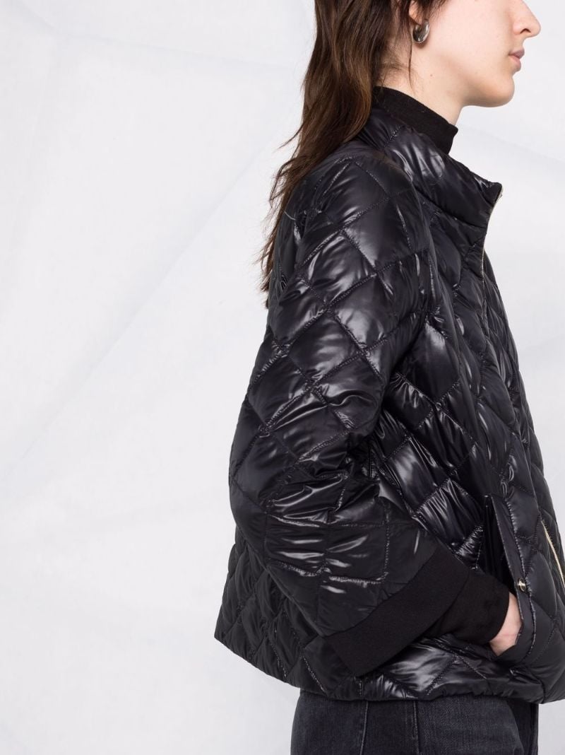 Black Ultralight Diamond-quilted Jacket