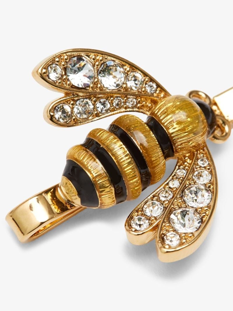 Gold Tone Logo Bee Hair Slide