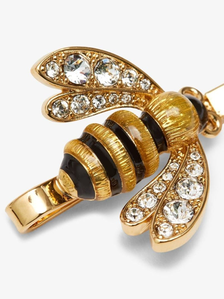 Gold Tone Logo Bee Hair Slide