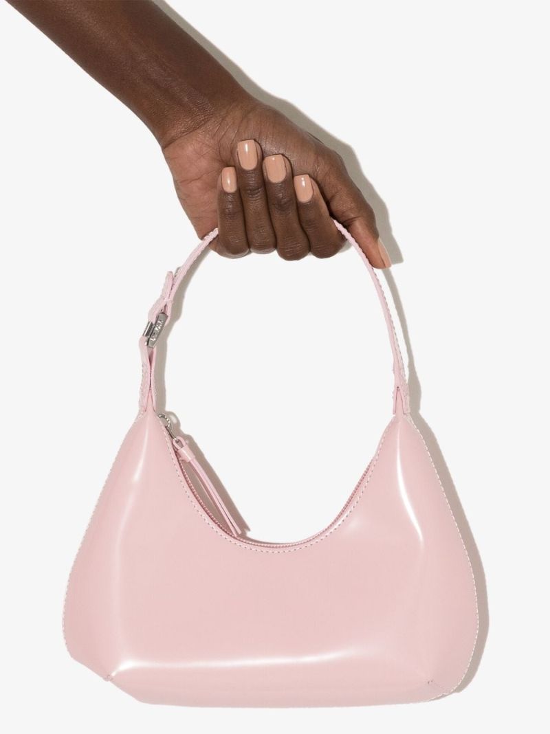 Pink Baby Amber Patent Leather Shoulder Bag
