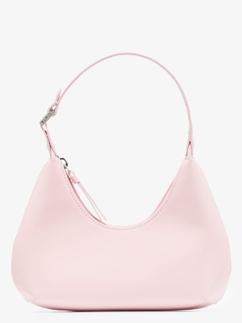 Pink Baby Amber Patent Leather Shoulder Bag