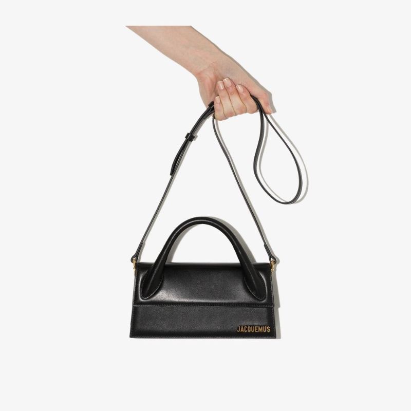 Black Le Chiquito Long Leather Top Handle Bag