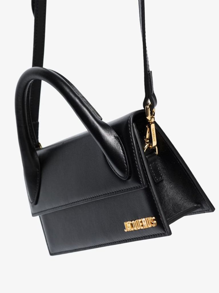 Black Le Chiquito Long Leather Top Handle Bag