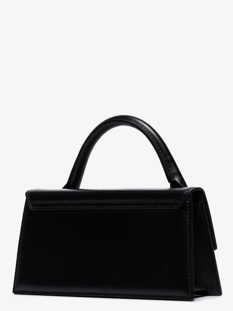 Black Le Chiquito Long Leather Top Handle Bag