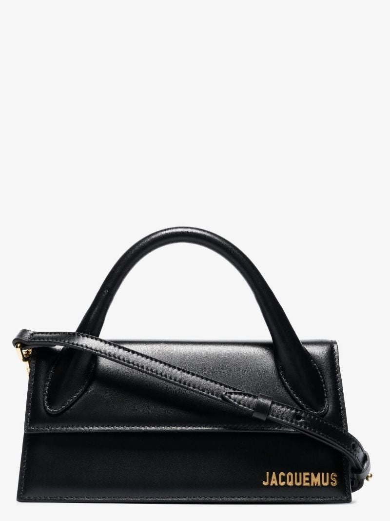 Black Le Chiquito Long Leather Top Handle Bag