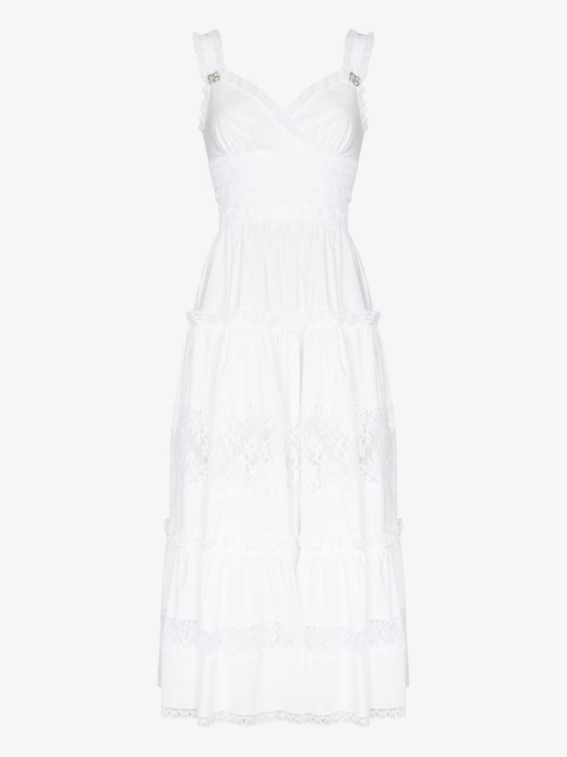 Tiered Lace Midi Dress