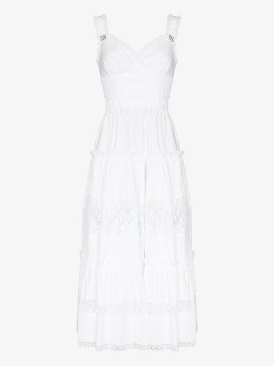 Tiered Lace Midi Dress