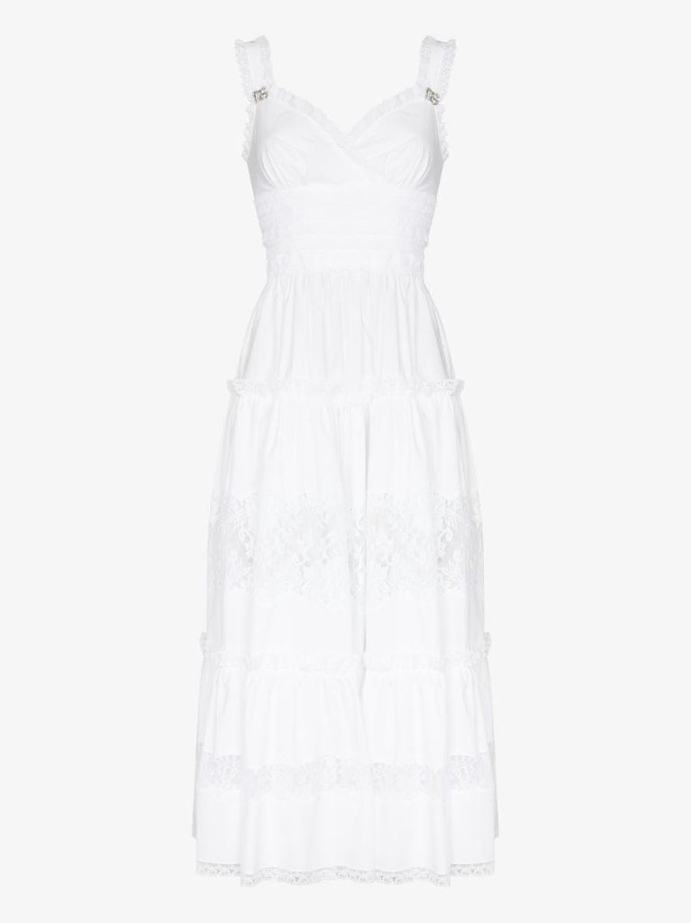 Tiered Lace Midi Dress