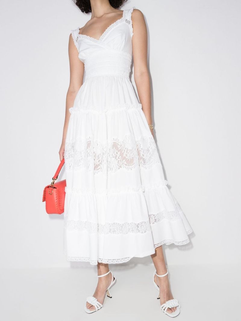 Tiered Lace Midi Dress