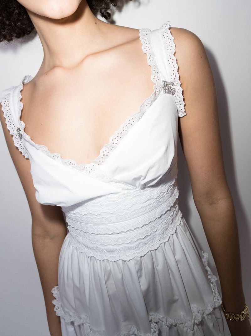 Tiered Lace Midi Dress