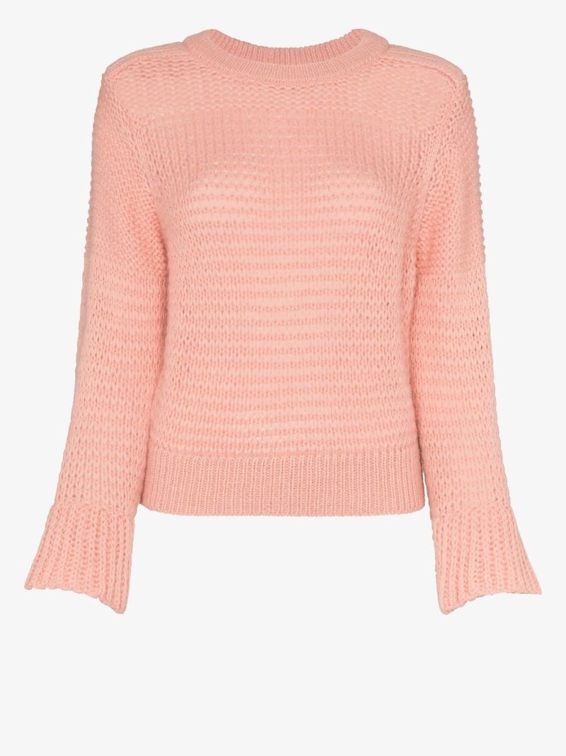 Bell Sleeve Knitted Sweater