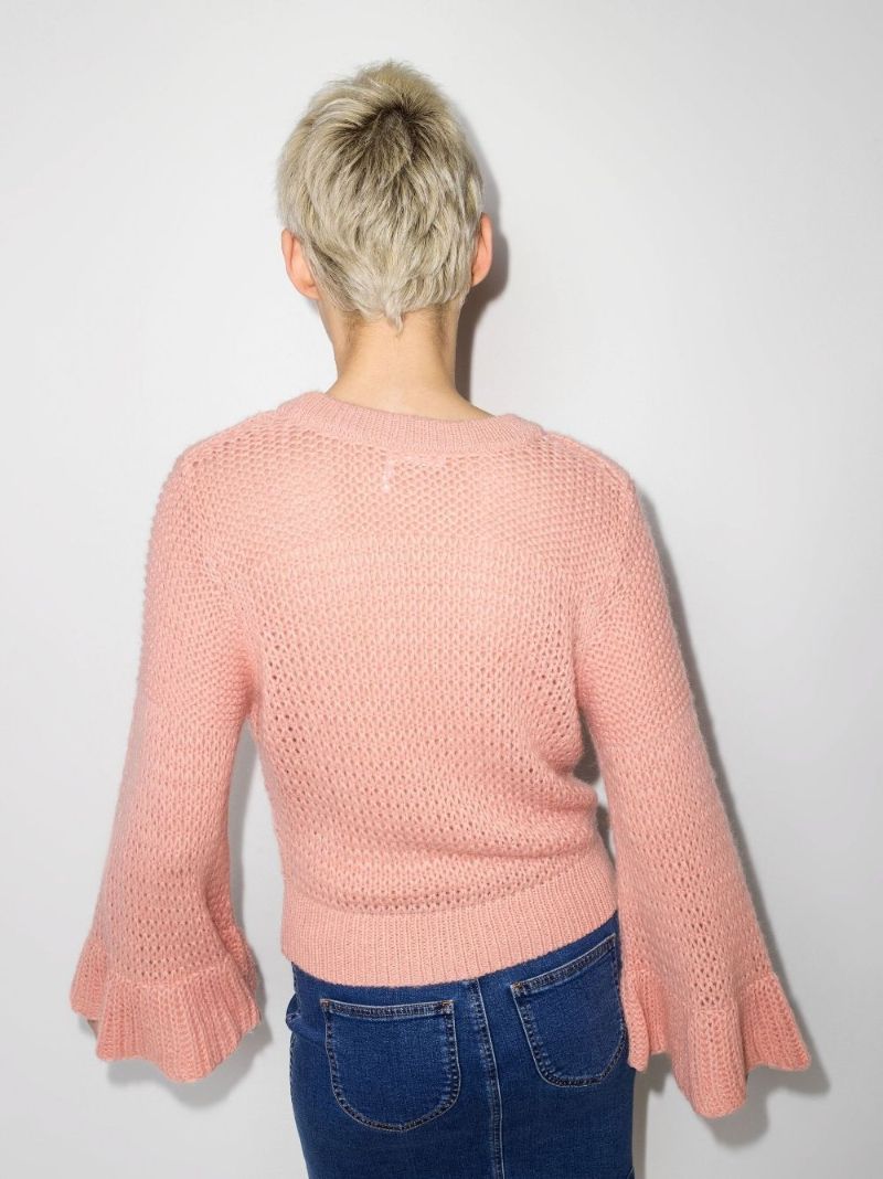 Bell Sleeve Knitted Sweater