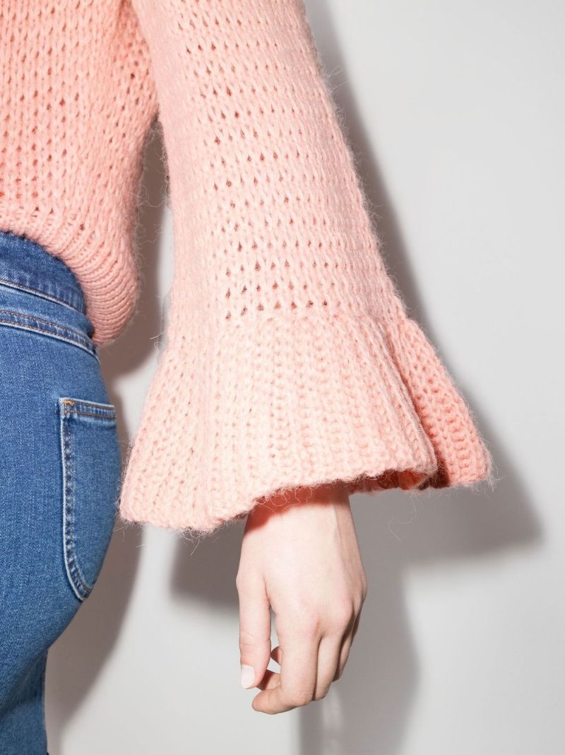 Bell Sleeve Knitted Sweater
