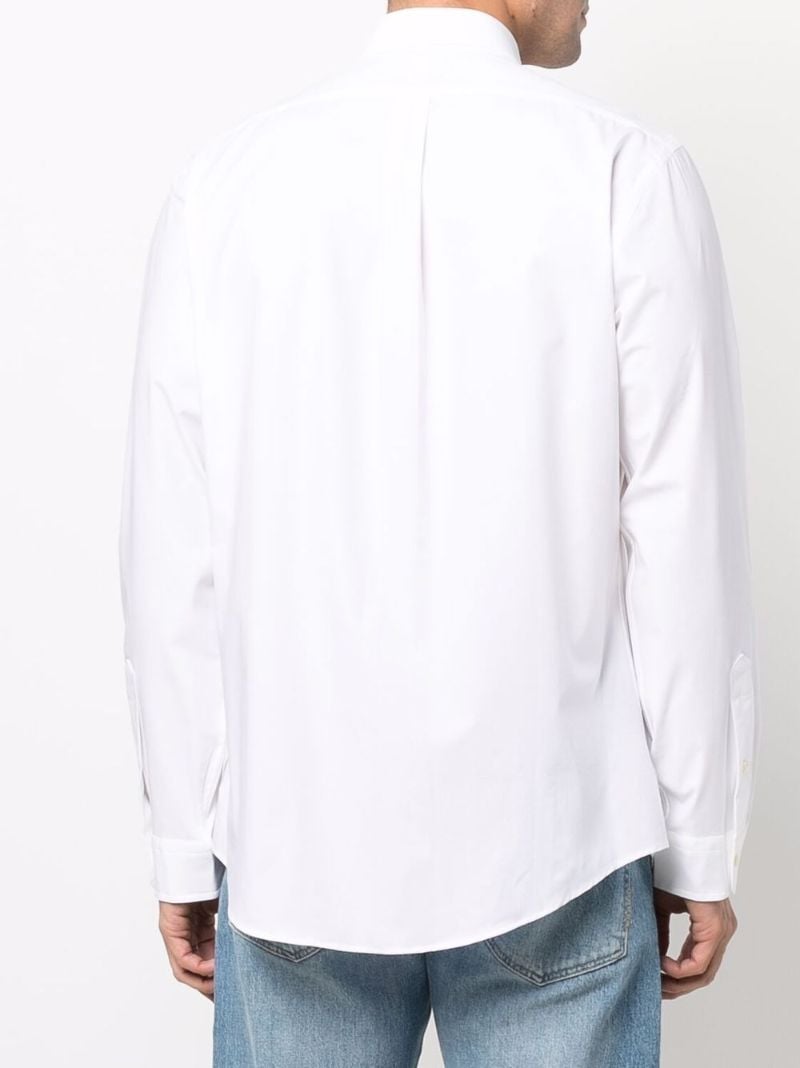 White Logo Cotton Shirt