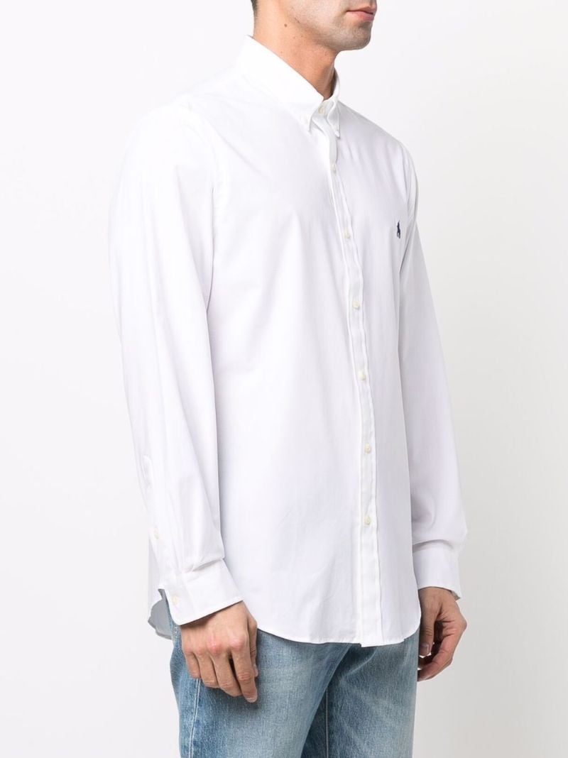 White Logo Cotton Shirt