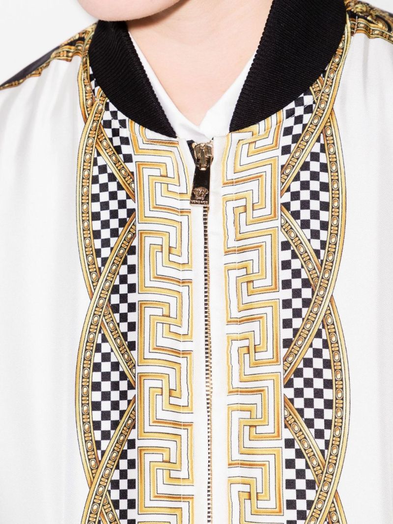 La Coupe Des Dieux Print Silk Bomber Jacket