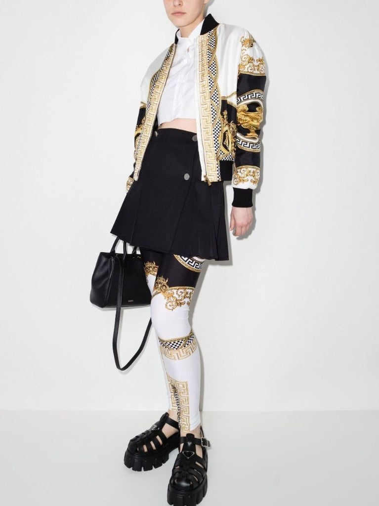 La Coupe Des Dieux Print Silk Bomber Jacket