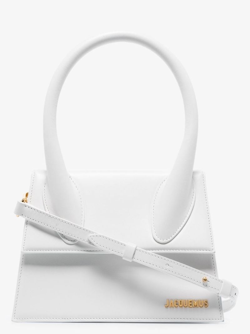 White Le Grand Chiquito Leather Top Handle Bag