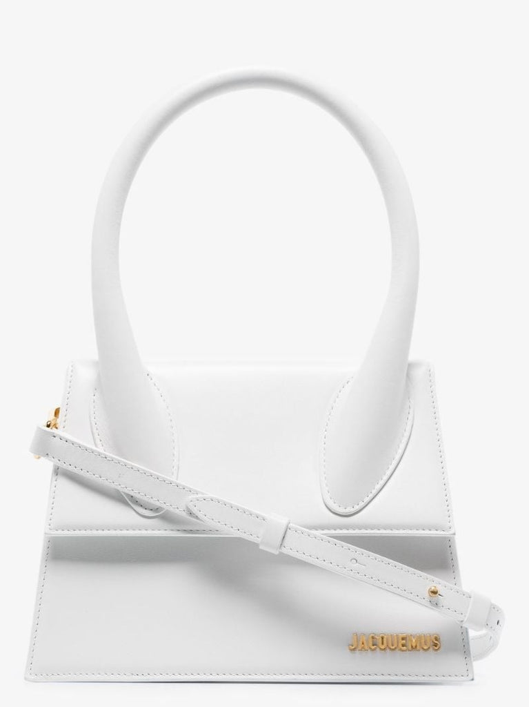 White Le Grand Chiquito Leather Top Handle Bag