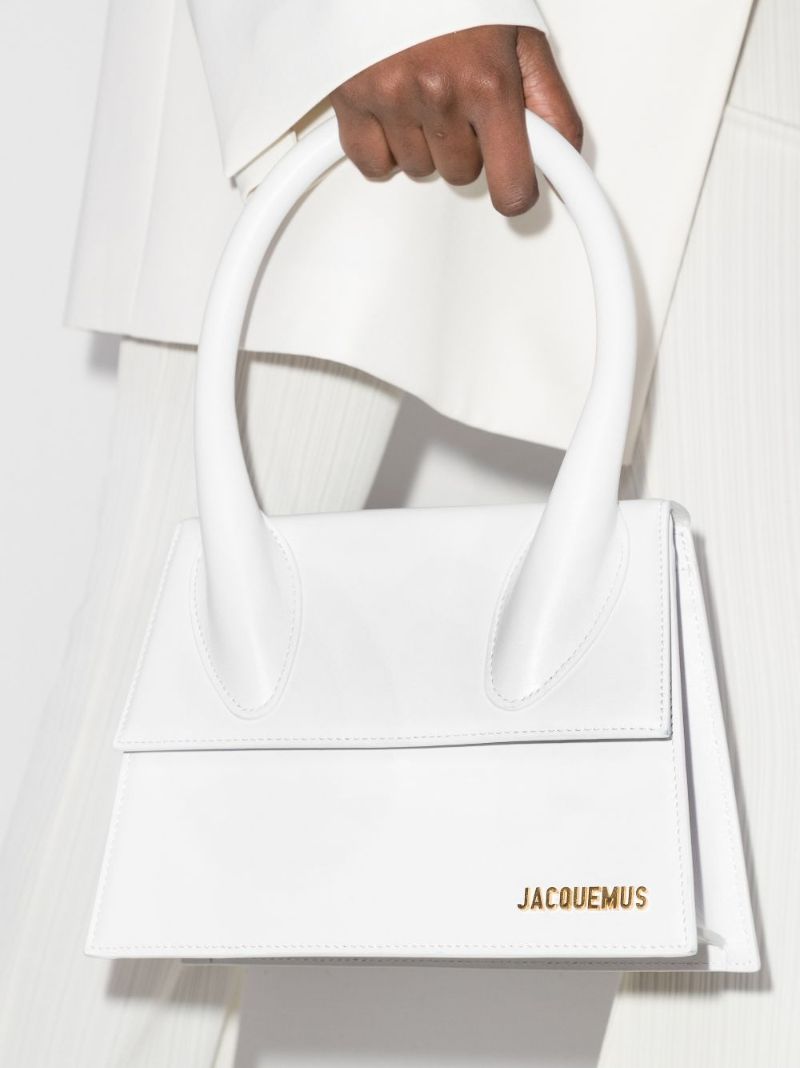 White Le Grand Chiquito Leather Top Handle Bag
