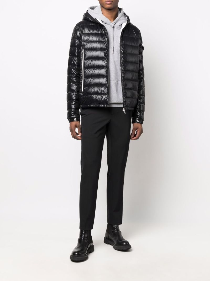Black Galion Hooded Down Jacket