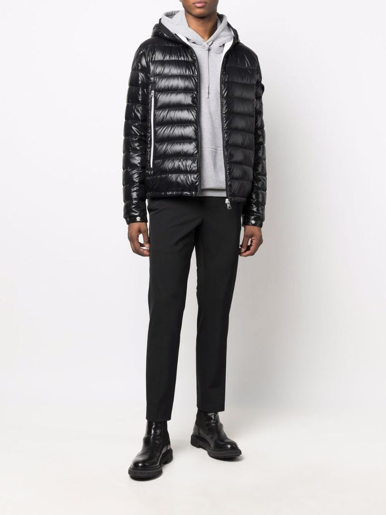 Black Galion Hooded Down Jacket