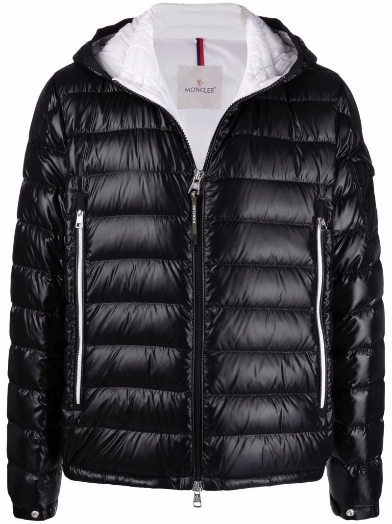 Black Galion Hooded Down Jacket