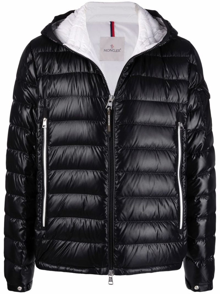 Black Galion Hooded Down Jacket
