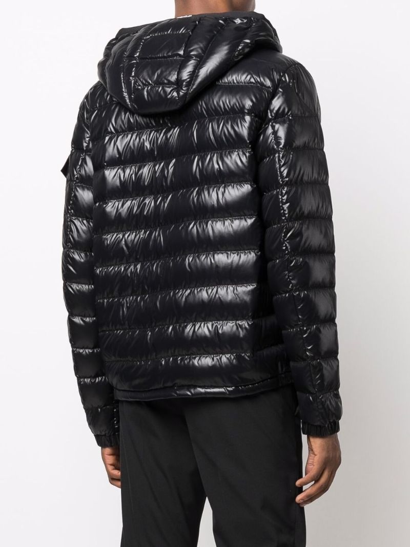 Black Galion Hooded Down Jacket