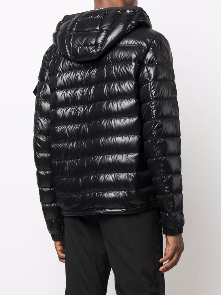 Black Galion Hooded Down Jacket