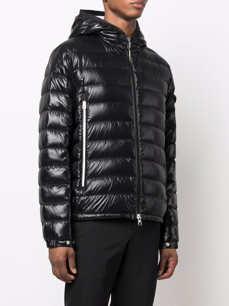 Black Galion Hooded Down Jacket