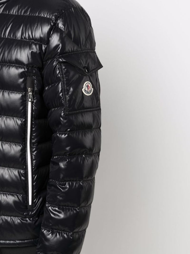 Black Galion Hooded Down Jacket