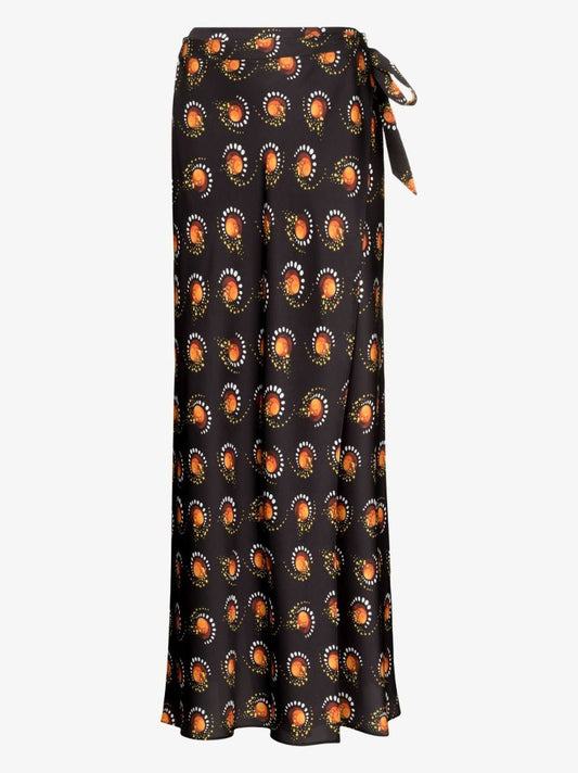 Firework Print Wrap Skirt