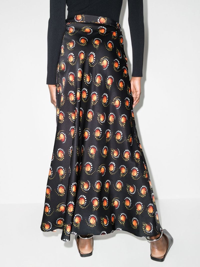 Firework Print Wrap Skirt