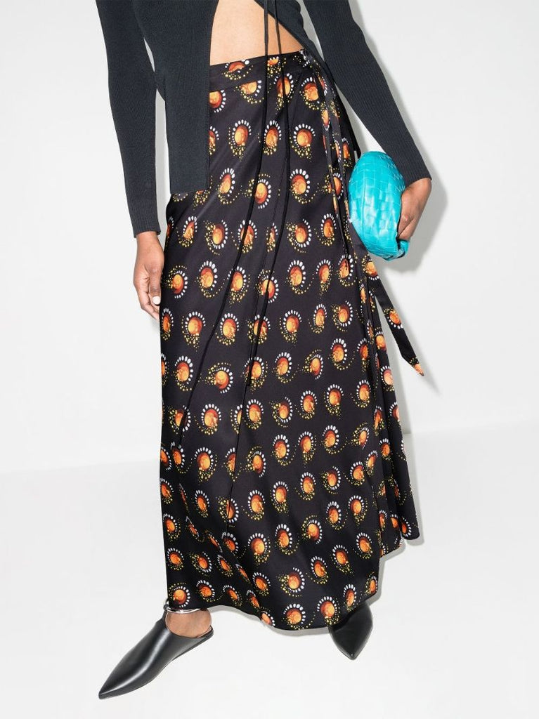 Firework Print Wrap Skirt